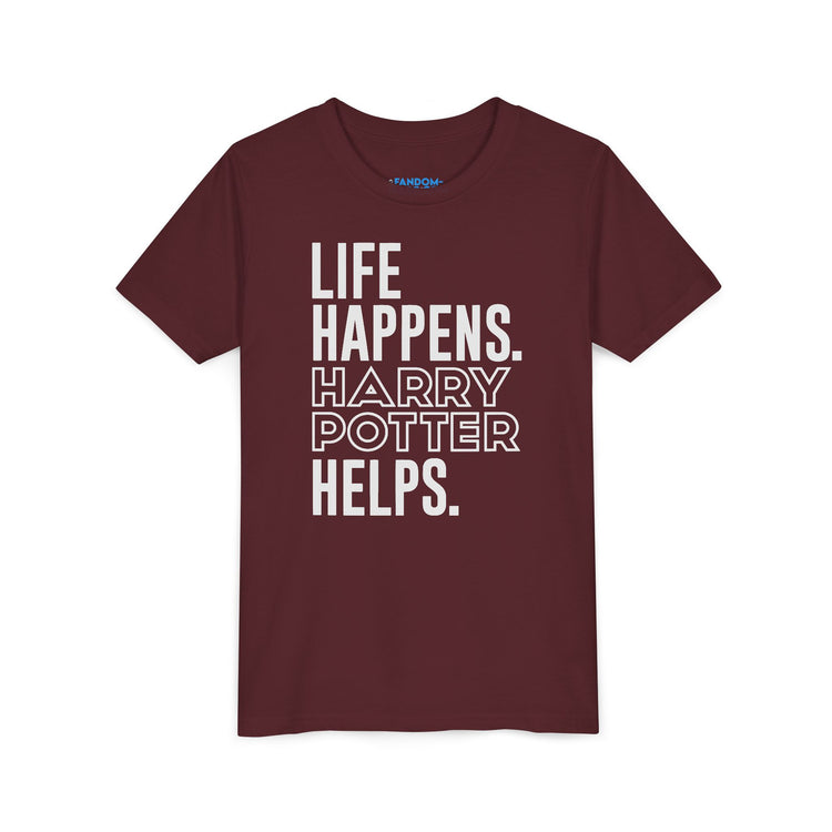 Life Happens Harry Potter Helps Youth Tee - Fandom-Made