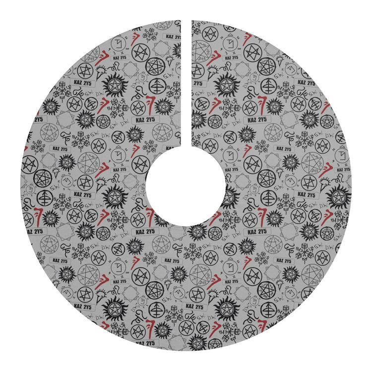 Supernatural Symbols Christmas Tree Skirt - Fandom-Made