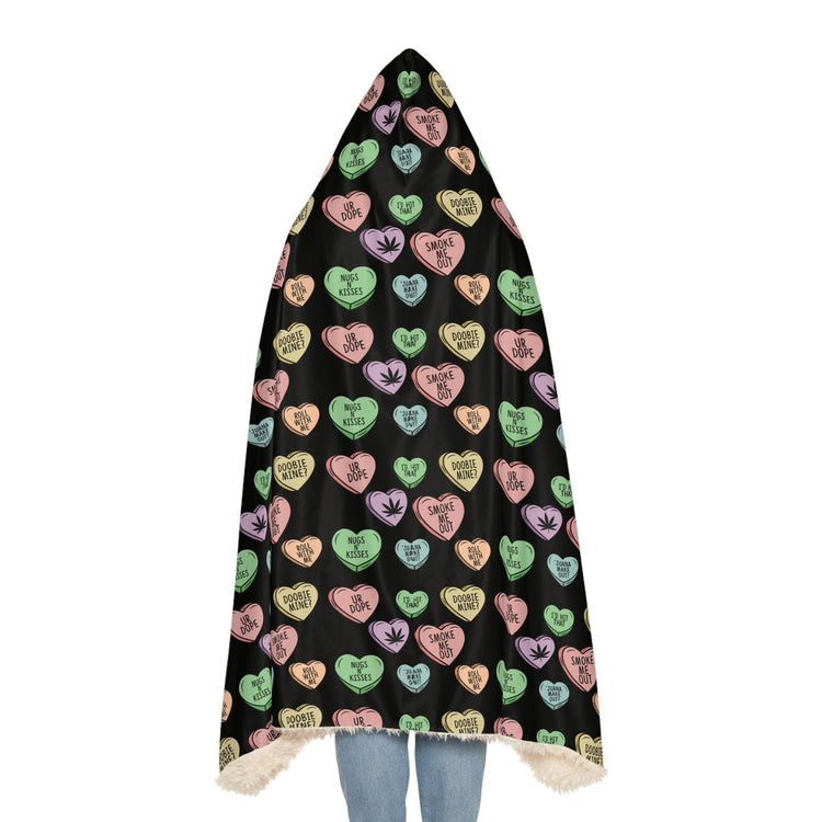 Stoner Conversation Hearts Snuggle Blanket - Fandom-Made