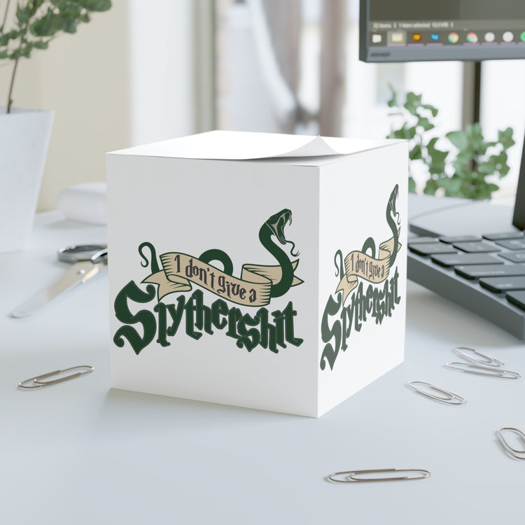 I Don't Give A Slytherin Note Cube - Fandom-Made