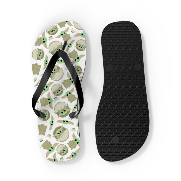 Grogu All-Over Print Flip Flops - Fandom-Made