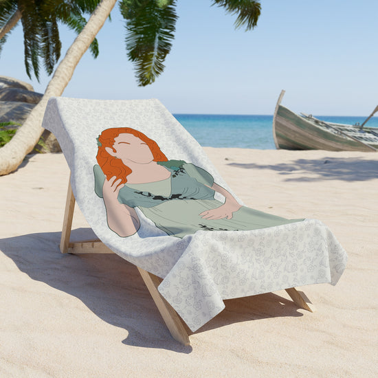 Pen Featherington All-Over Print Beach Towel - Fandom-Made