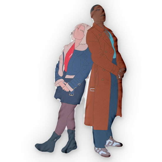 The Doctor & Ruby Sunday-Shaped Pillow - Fandom-Made