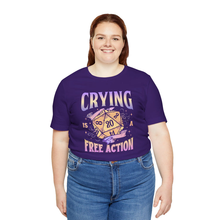 Crying Is a Free Action Unisex T-Shirt - Fandom-Made