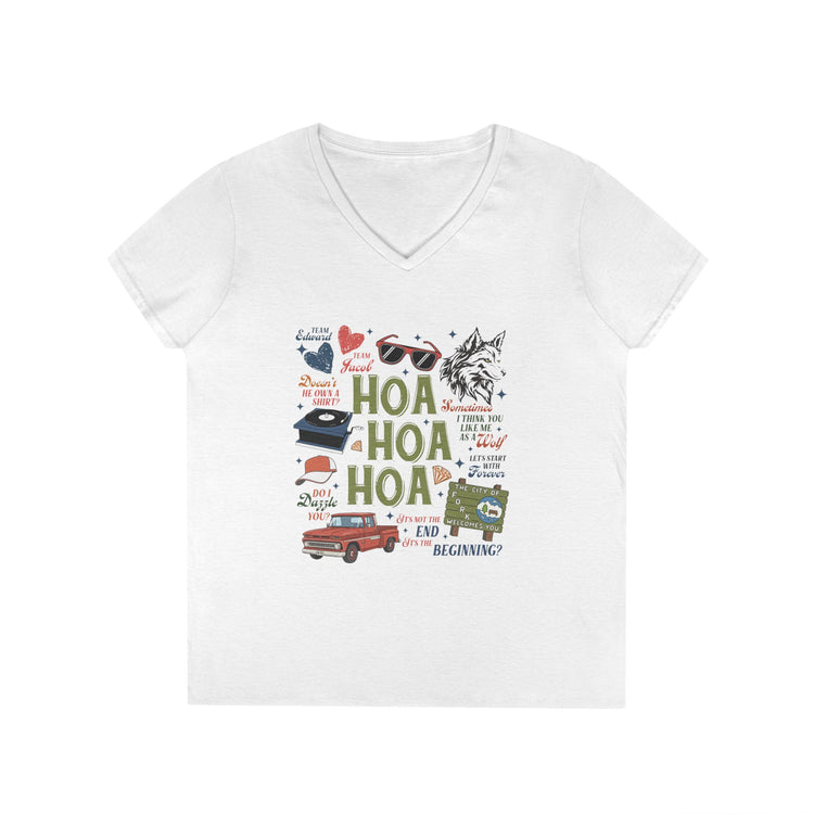 Hoa Hoa Hoa Ladies' V-Neck Tee