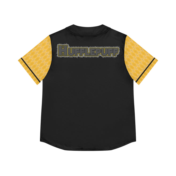 Hufflepuff Embroidery Design Women's Baseball Jersey - Fandom-Made