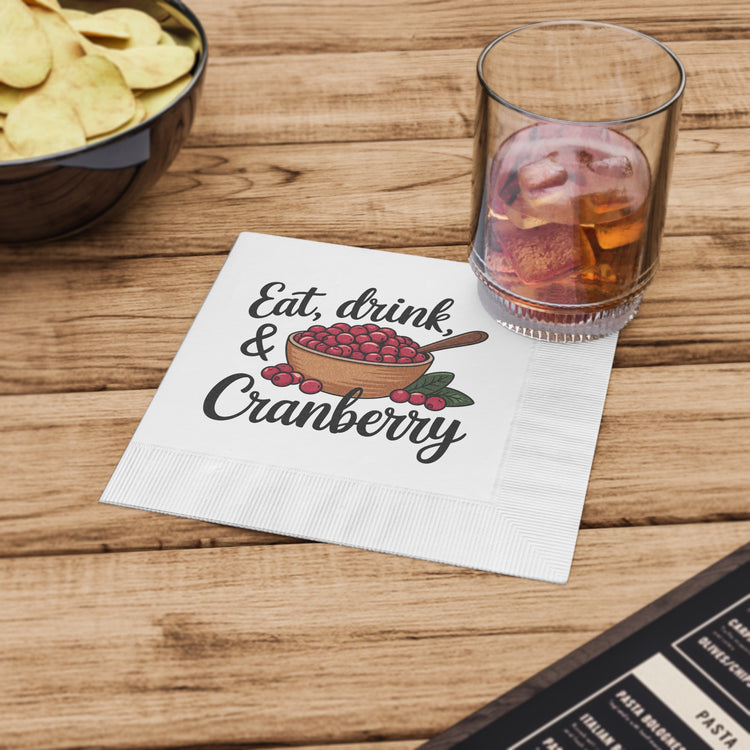 Eat Drink Be Cranberry Napkins