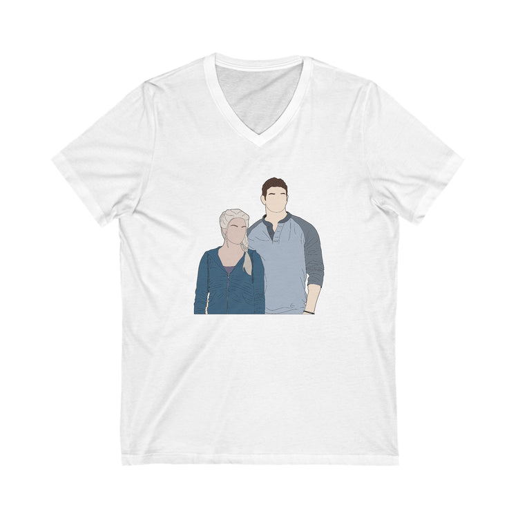 Rosalie And Emmett Cullen V-Neck Tee - Fandom-Made