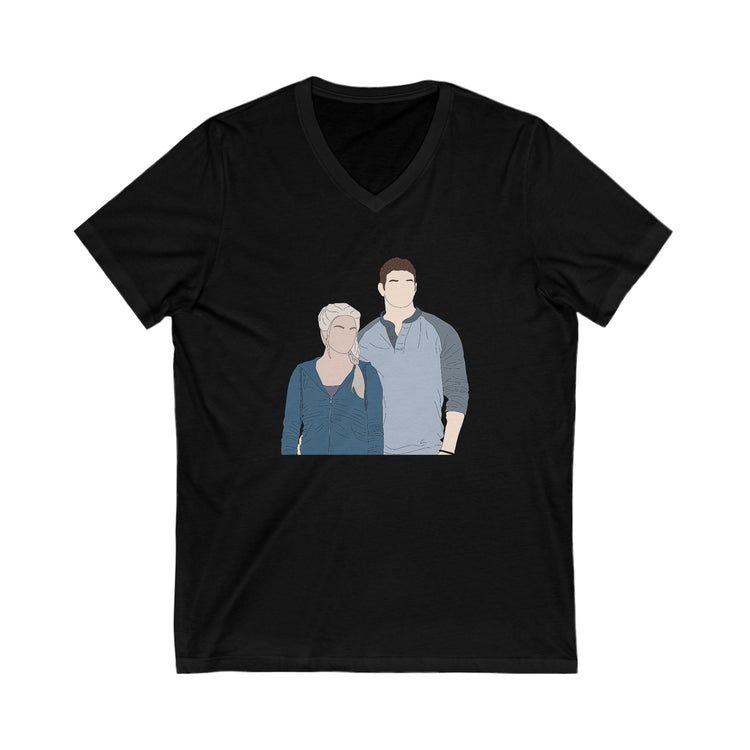 Rosalie And Emmett Cullen V-Neck Tee - Fandom-Made