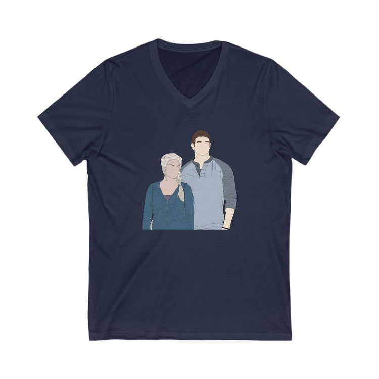 Rosalie And Emmett Cullen V-Neck Tee - Fandom-Made