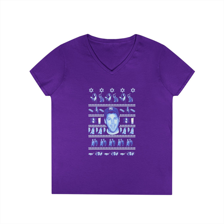 Adam Sandler Ugly Hanukkah V-Neck T-Shirt - Fandom-Made
