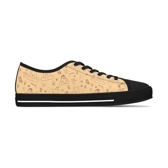 Winnie All-Over Print Women's Low Top Sneakers - Fandom-Made
