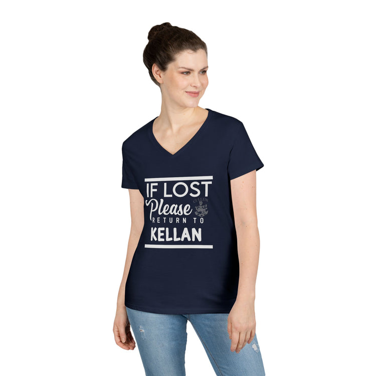 If Lost Return To Kellan V-Neck Tee - Fandom-Made