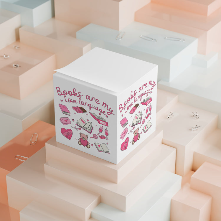 Books Are My Love Language Note Cube