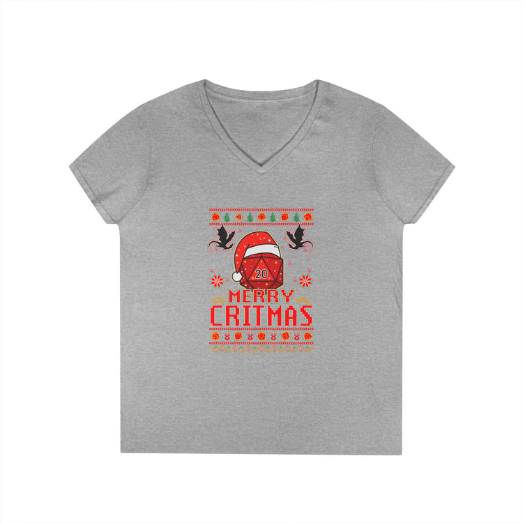 Merry Critmas V-Neck T-Shirt - Fandom-Made