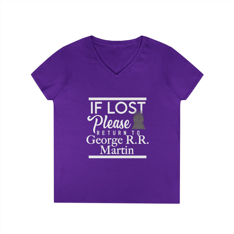 If Lost Return To... George R.R. Martin V-Neck Tee