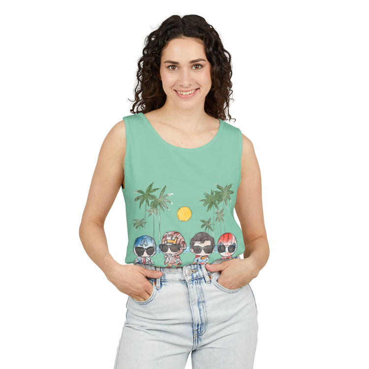 Summertime Heroes Tank Top - Fandom-Made