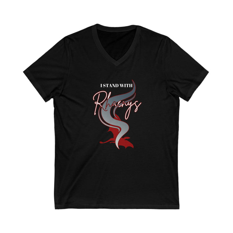 I Stand With Rhaenys V-Neck Tee - Fandom-Made