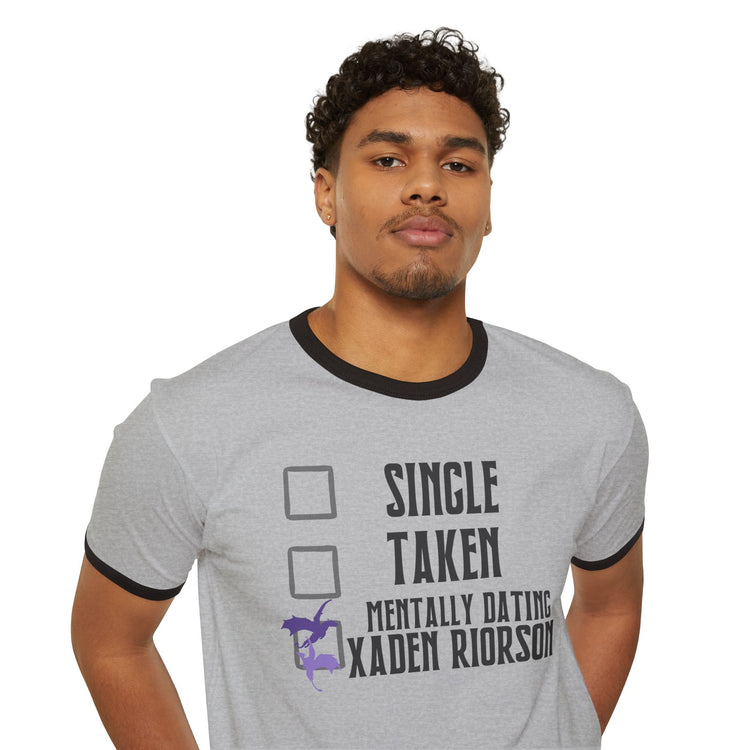 Mentally Dating Xaden Riorson Ringer T-Shirt - Fandom-Made