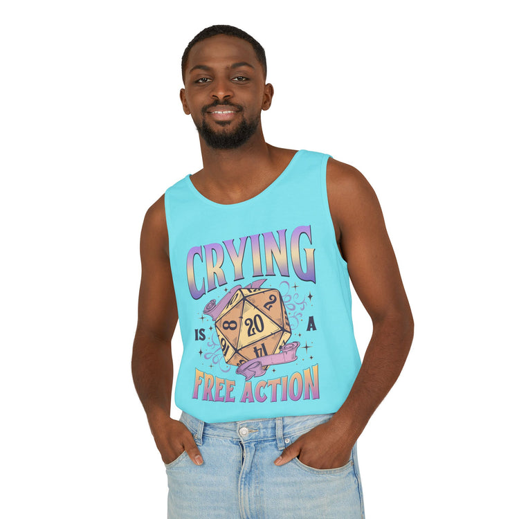 Crying Is a Free Action Tank Top - Fandom-Made