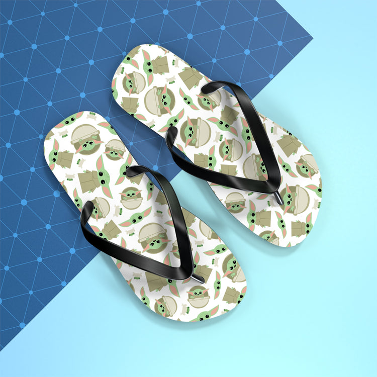 Grogu All-Over Print Flip Flops - Fandom-Made