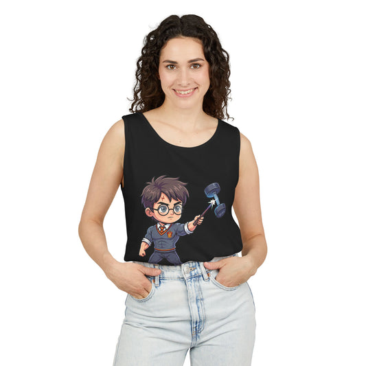 Workout Potter Unisex Garment-Dyed Tank Top