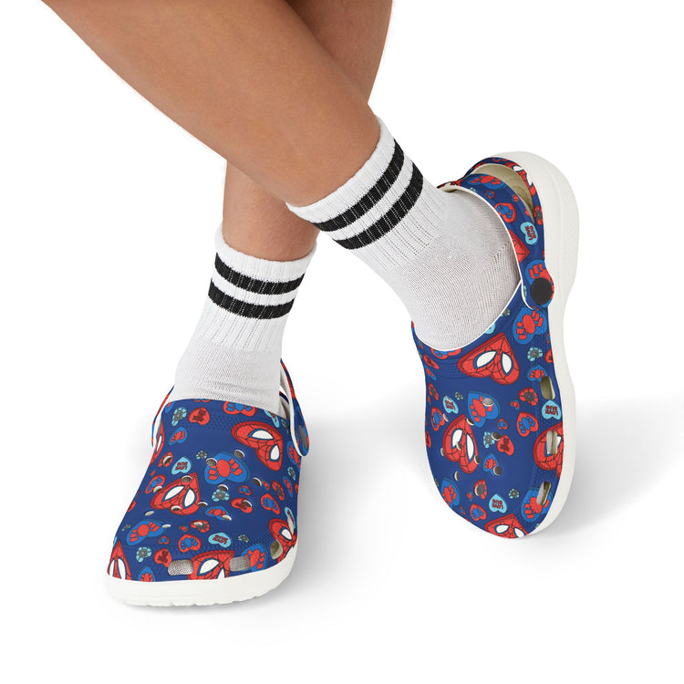Spidey Conversation Hearts Kids Clogs - Fandom-Made