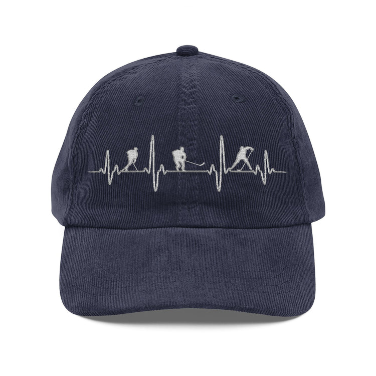 My Heart Beats For Hockey Corduroy Cap - Fandom-Made