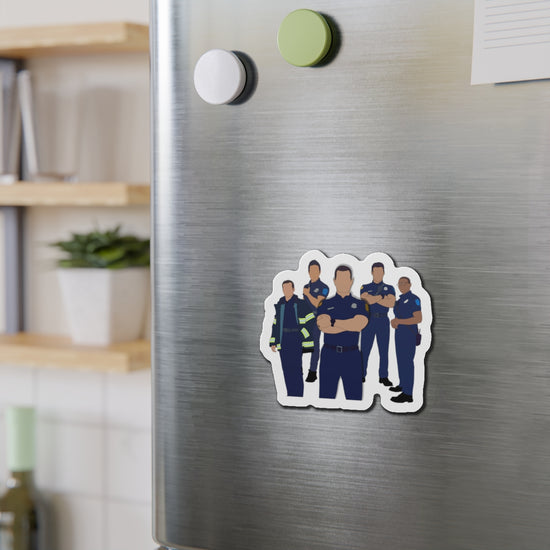 9-1-1 Group Die-Cut Magnet - Fandom-Made