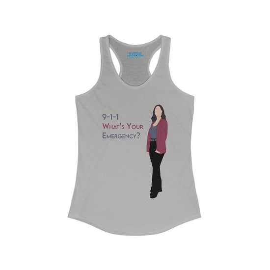 What's Your Emergency Racerback Tank - Fandom-Made