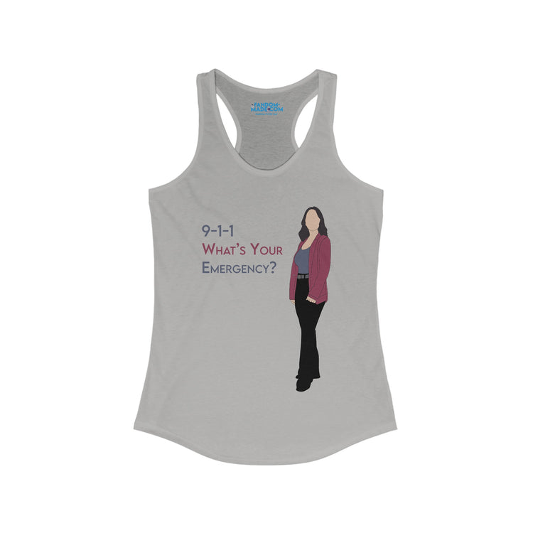 What's Your Emergency Racerback Tank - Fandom-Made