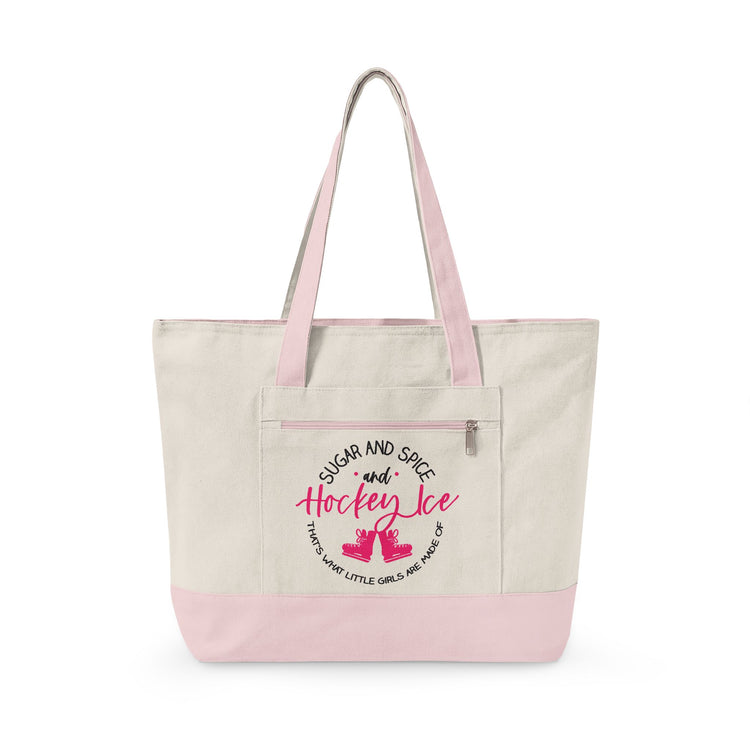 Sugar Spice Ice Hockey Zippered Canvas Tote - Fandom-Made