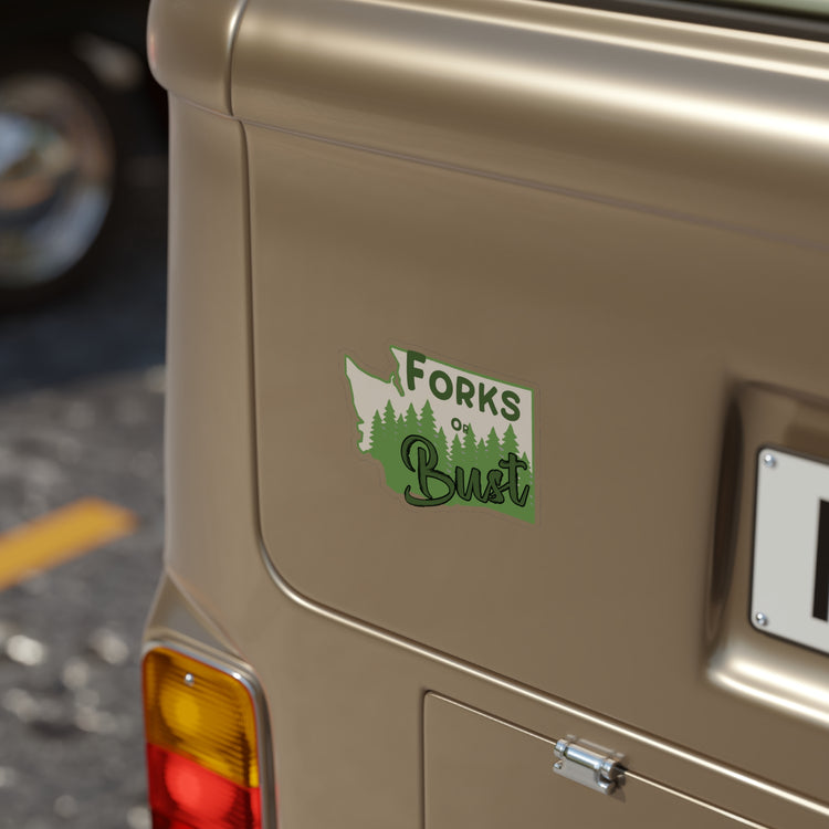 Forks Or Bust Transparent Sticker - Fandom-Made