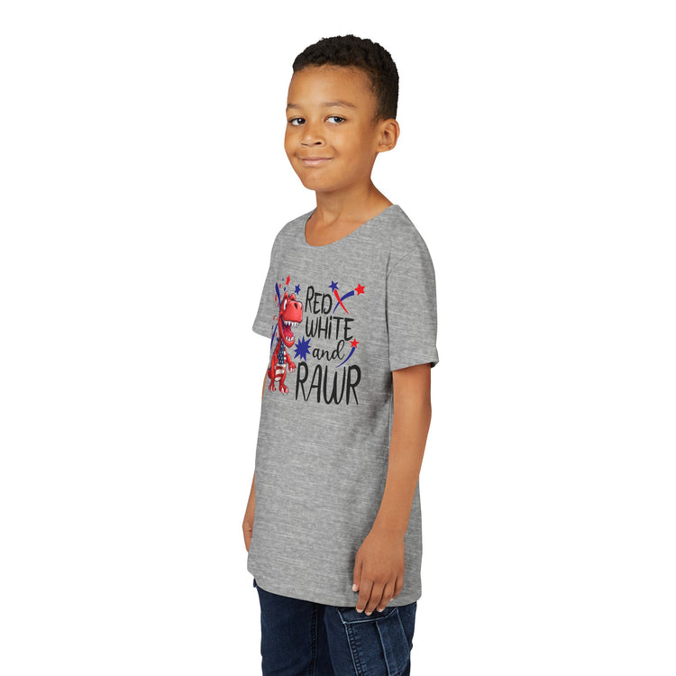 Red White and Rawr Youth Tee - Fandom-Made