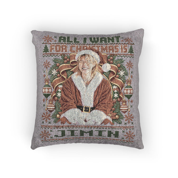 Jimin Christmas Woven Pillow - Fandom-Made