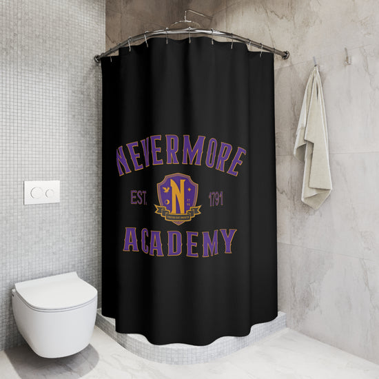 Nevermore Academy Shower Curtain - Fandom-Made