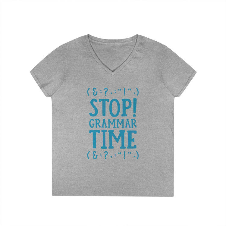 Grammar Time V-Neck Tee - Fandom-Made