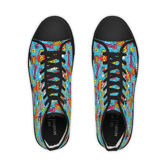Comic Sounds Men’s High-Top Sneakers - Fandom-Made
