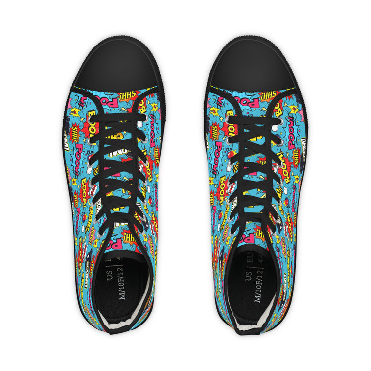 Comic Sounds Men’s High-Top Sneakers - Fandom-Made