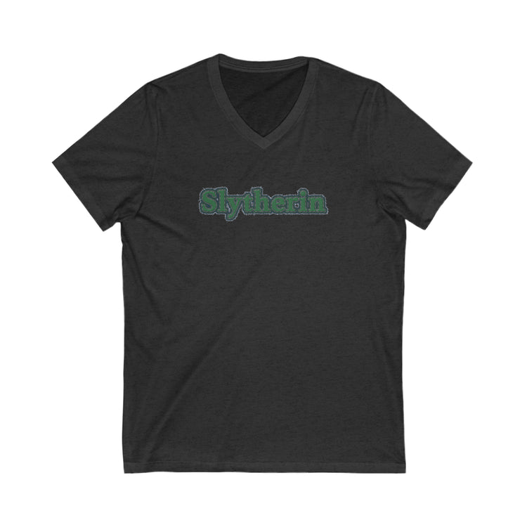 Slytherin Embroidery Design V-Neck Tee - Fandom-Made