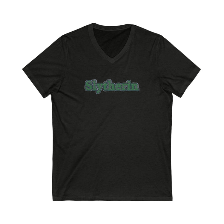 Slytherin Embroidery Design V-Neck Tee - Fandom-Made