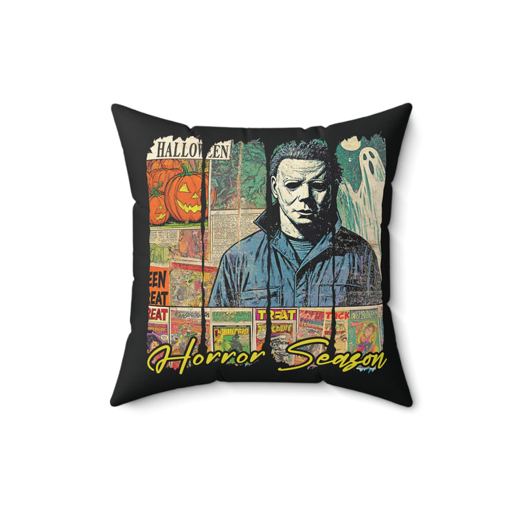 Horror Season Faux Suede Square Pillow
