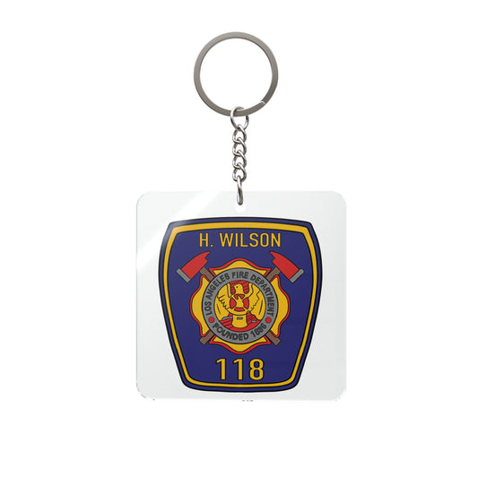 Wilson Badge Square Keychain - Fandom-Made