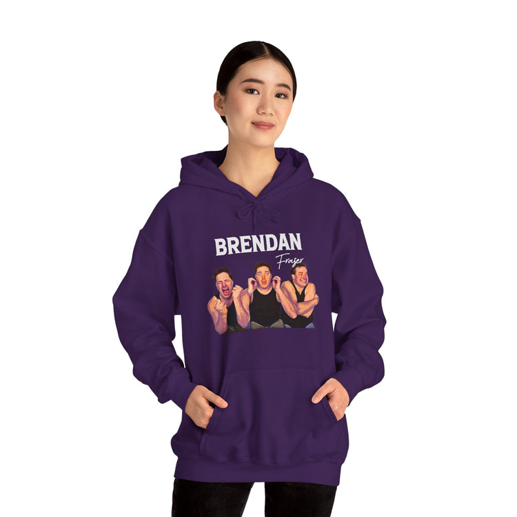 Faces of Brendan Fraser Hoodie - Fandom-Made