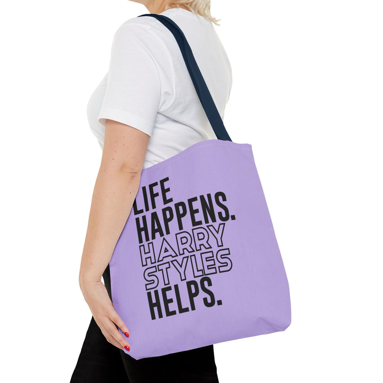Life Happens Harry Styles Helps Tote Bag