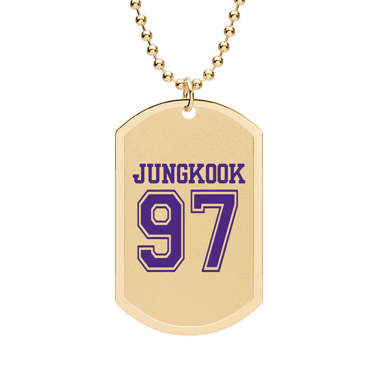 Jungkook 97 Dog Tag with Chain