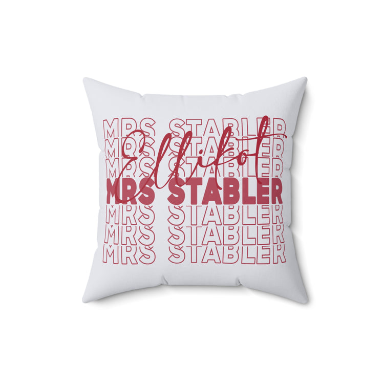 Mrs. Elliot Stabler Faux Suede Square Pillow