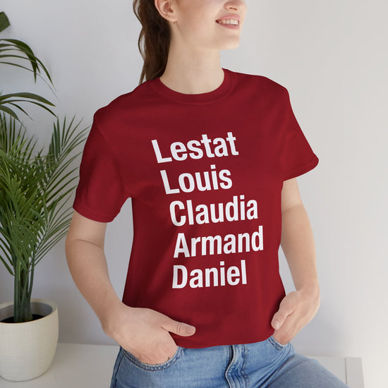 Interview with a Vampire Names Unisex T-Shirt - Fandom-Made