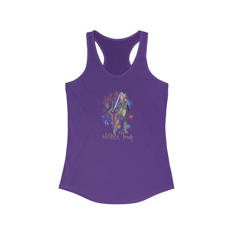 Ahsoka Tano Flowers Women's Ideal Racerback Tank - Fandom-Made