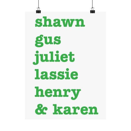 Psych Names Poster - Fandom-Made